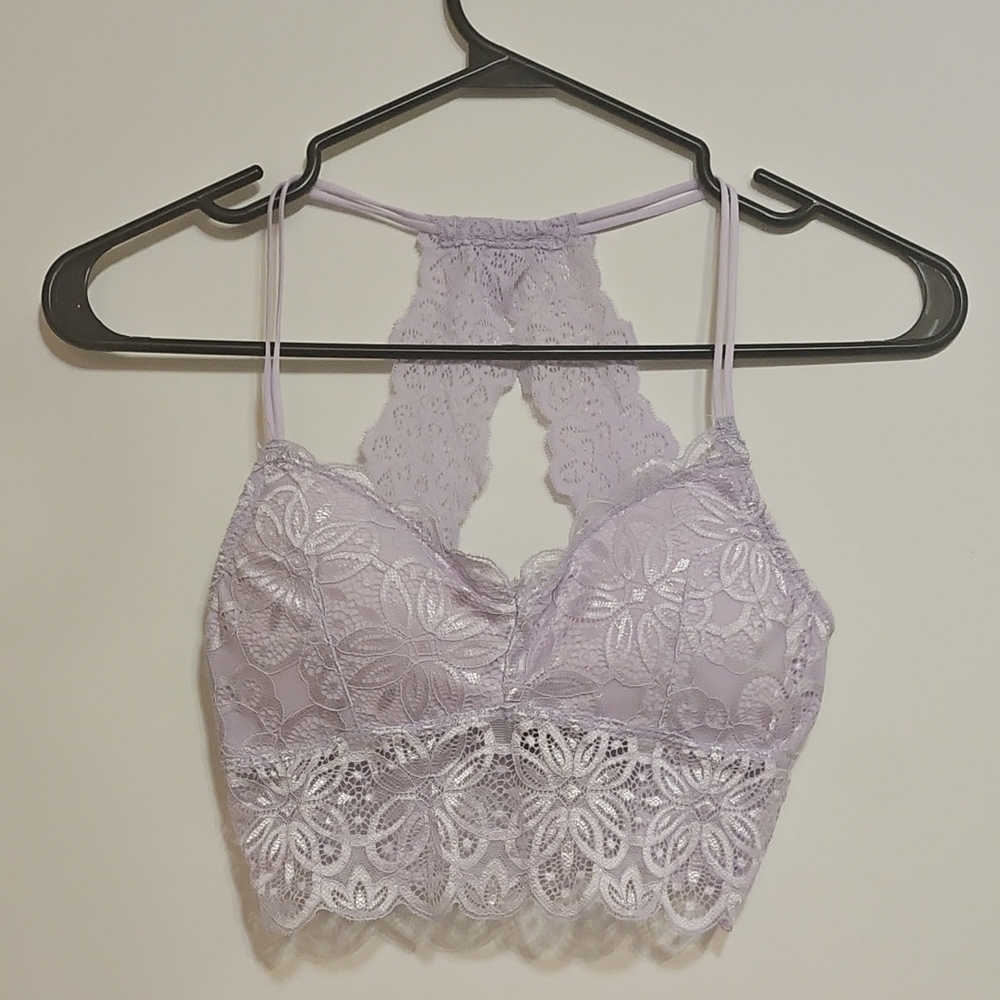 Essentials Lilac Lace Bralette